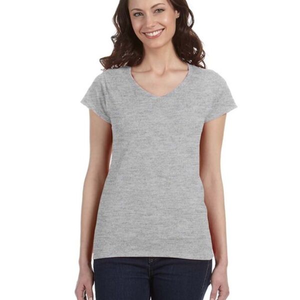 Ladies' SoftStyle® Fitted V-Neck T-Shirt Thumbnail